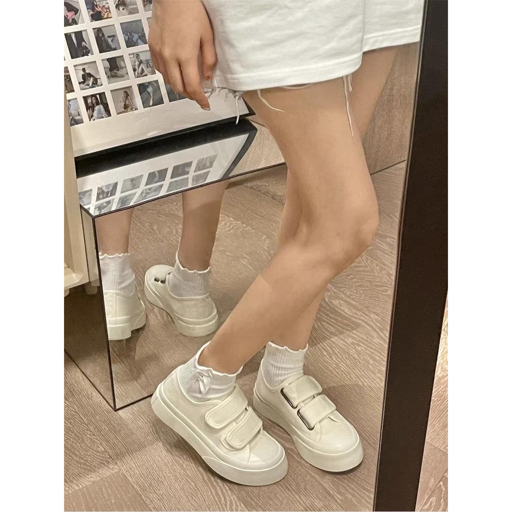 Giày Lavina Carpio Quai Dán Viền Bèo Vải Canvas Thời Trang Thường Ngày Cho Nữ