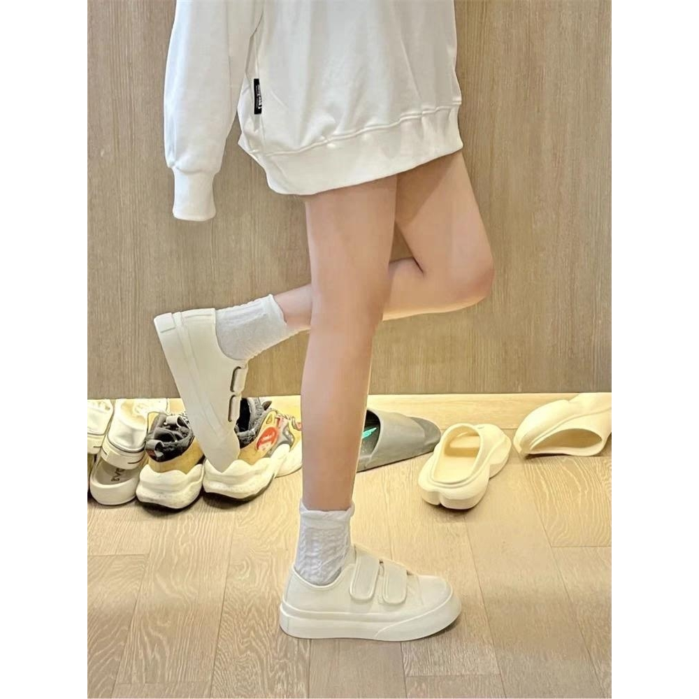 Giày Lavina Carpio Quai Dán Viền Bèo Vải Canvas Thời Trang Thường Ngày Cho Nữ