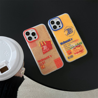 Họa tiết thời trang CLOT McDonald 's Cho iPhone11 12 13 14Pro Max Ốp điện thoại mờ in hình silicon mềm chống sốc vỏ mặt sau bảo vệ ống kính