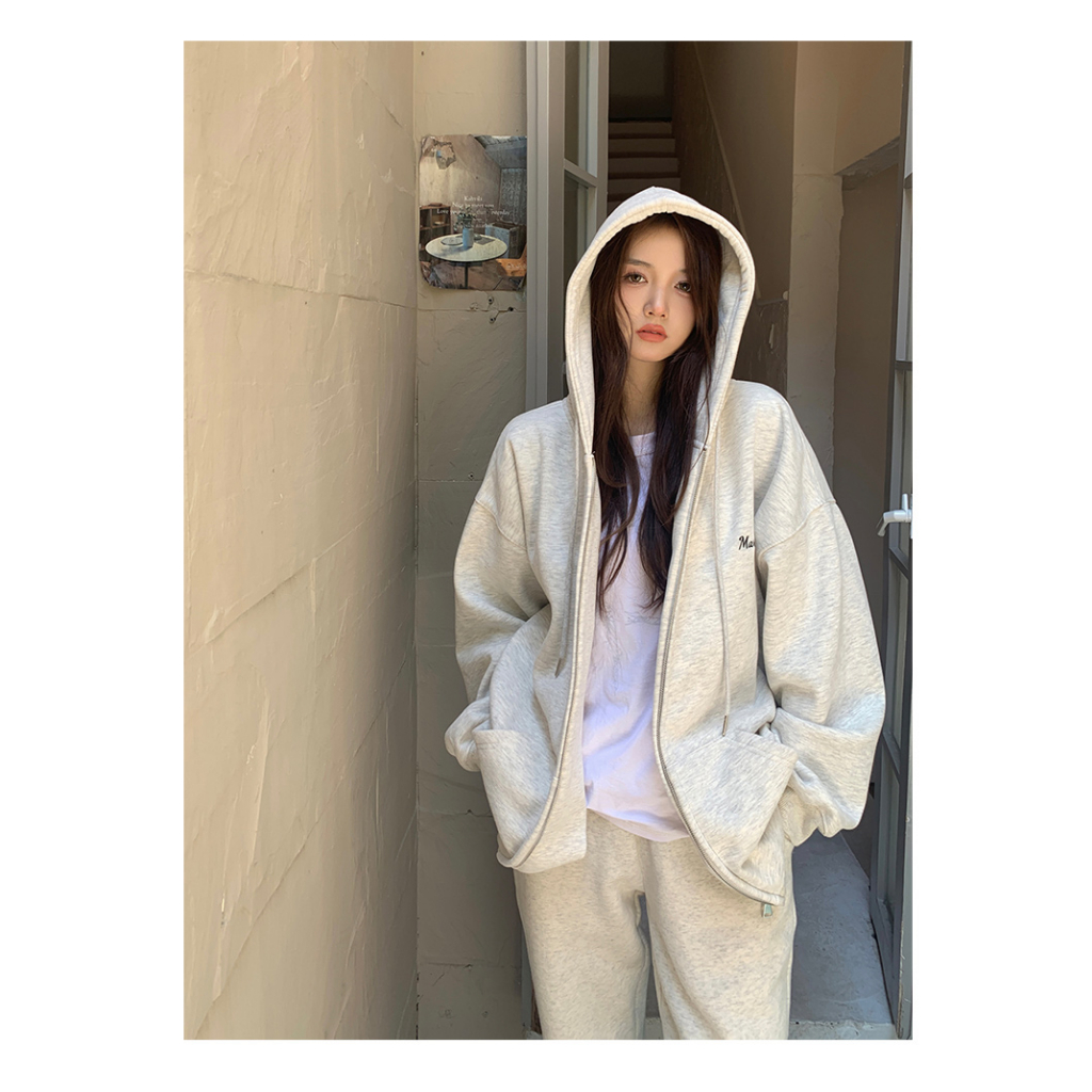 Áo Hoodie Dáng Rộng In Chữ Thời Trang Mùa Thu Mới Cho Nữ