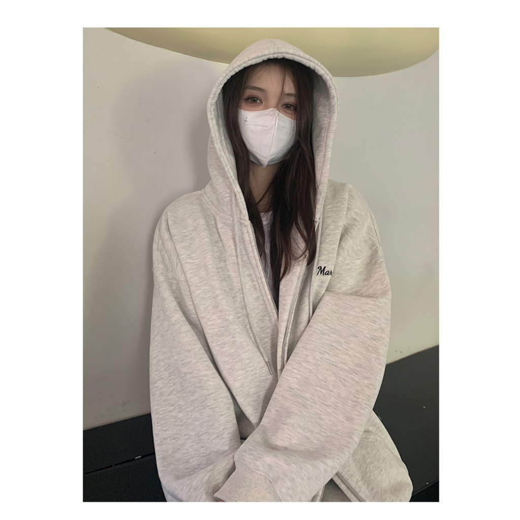 Áo Hoodie Dáng Rộng In Chữ Thời Trang Mùa Thu Mới Cho Nữ