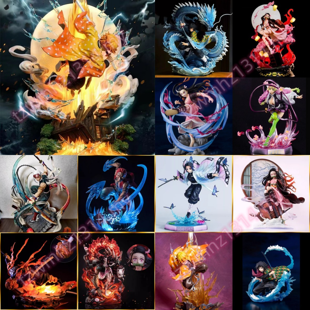 Demon Slayer Zenitsu Nezuko Tanjiro Inosuke Túi may mắn Hộp bí ẩn Hộp mù Búp bê Văn phòng Trang trí Bàn làm việc Hành động Búp bê Mô hình Quà tặng