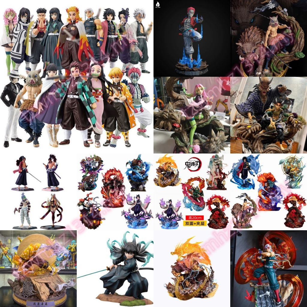 Demon Slayer Con búp bê sát thủ quỷ Zenitsu Nezuko Tanjiro Sabito Túi may mắn Hộp bí ẩn Hộp mù Búp bê búp bê Văn phòng Tượng gia đình Mô hình Quà tặng