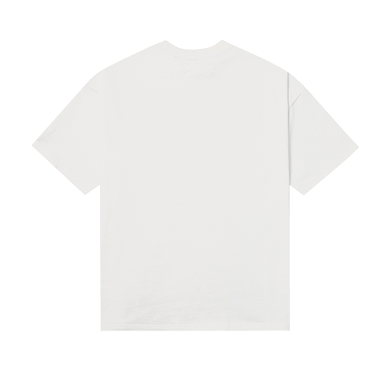 Áo Thun cotton 380g Cổ Tròn Ngắn Tay Thêu Chữ Phong Cách Đường Phố Mới