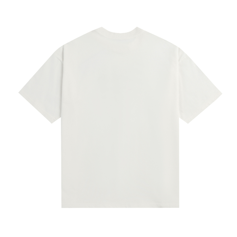 Áo Thun cotton 380g Cổ Tròn Ngắn Tay Thêu Chữ mm6 Phong Cách Đường Phố Mới