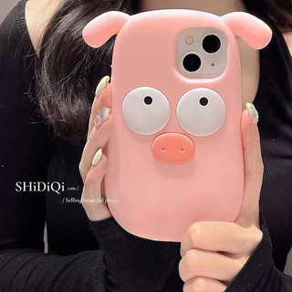 Ốp lưng silicon mềm hình chú lợn mắt to 3D cho OPPO Reno 5 6 8 pro A3S A54 A96 A53 A31 2020
