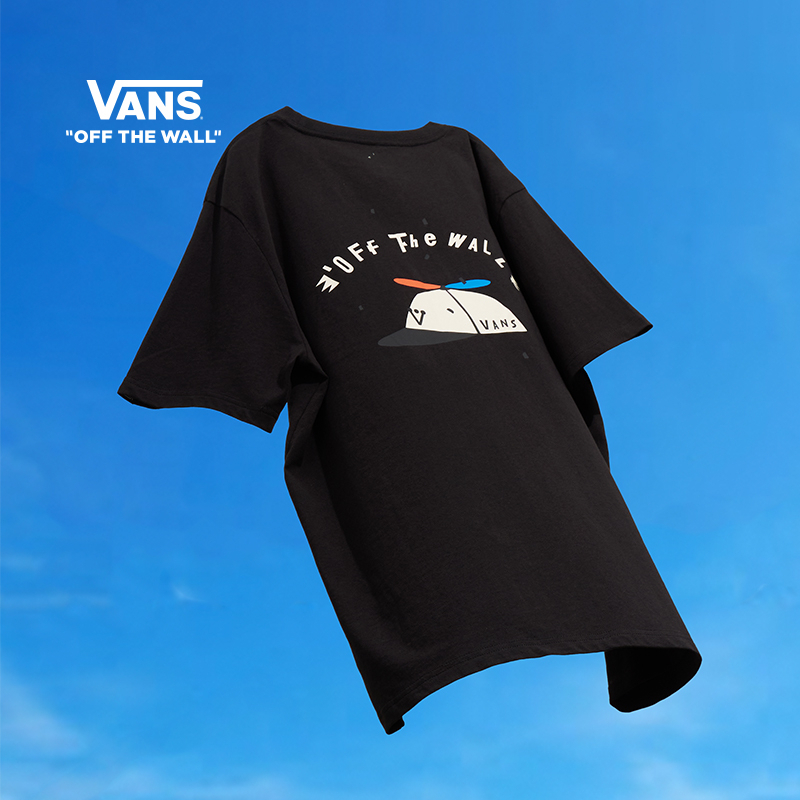 Vans Áo Thun Ngắn Tay Dáng Rộng Thoáng Khí Thoải Mái