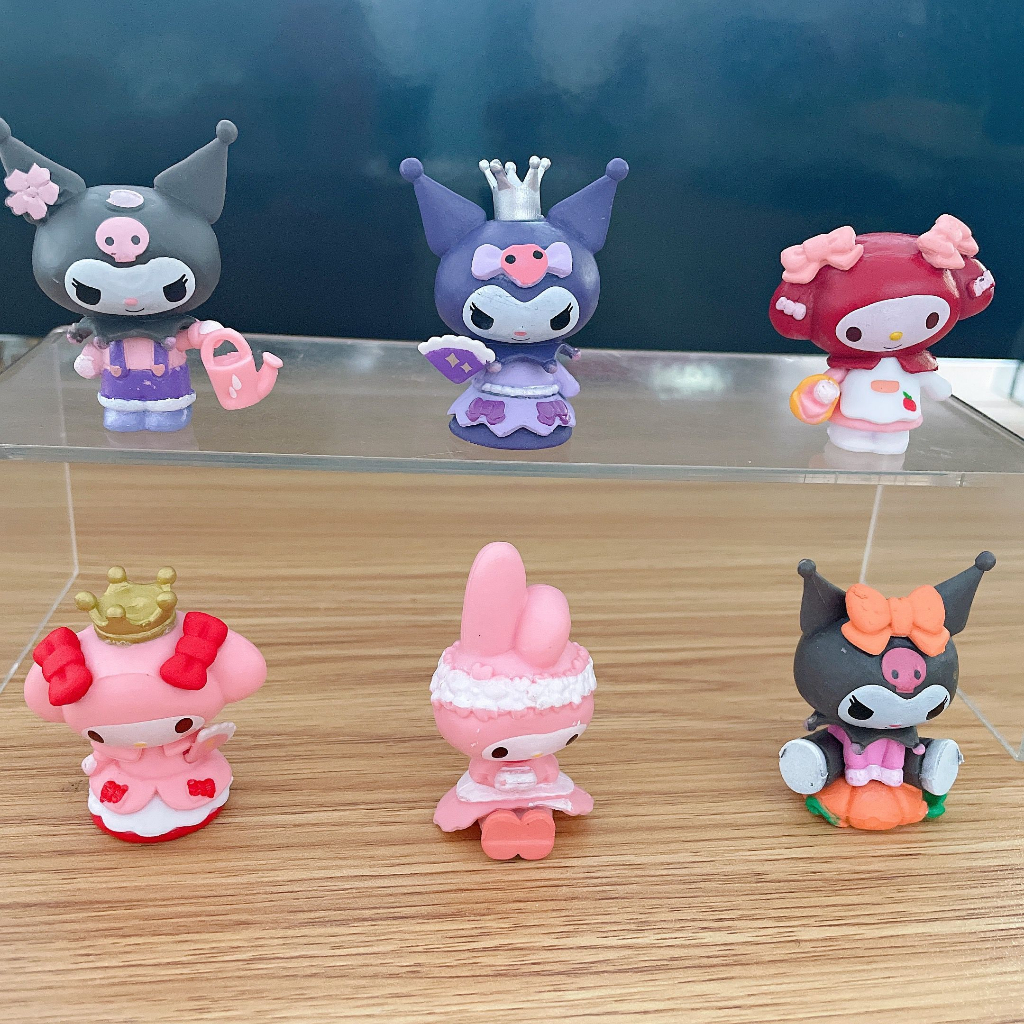 Set 6 Mô Hình Mô Phỏng Nhân Vật Hoạt Hình sanrio 4-5cm