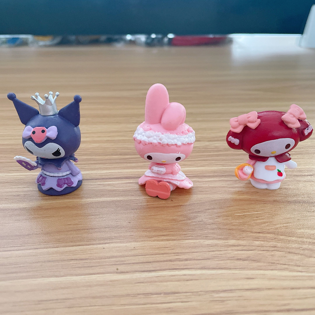 Set 6 Mô Hình Mô Phỏng Nhân Vật Hoạt Hình sanrio 4-5cm