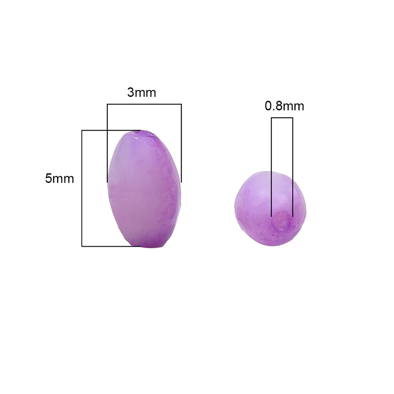 Set 80 Hạt Ngọc Trai Hình oval 3x5mm Làm Trang Sức diy