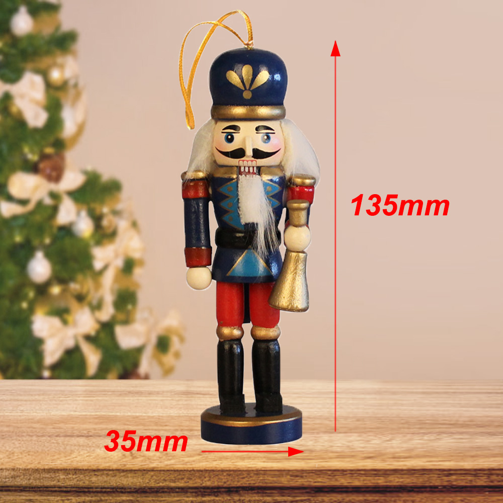 Set 6 Búp Bê Gỗ Hình Người Lính Trang Trí Giáng Sinh