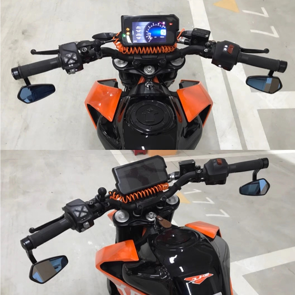 Motorlife 2 Chiếc Xe Máy Gương Chiếu Hậu Trong Suốt Tầm Nhìn Rộng Hợp Kim Nhôm Tay Cầm Cánh Cho