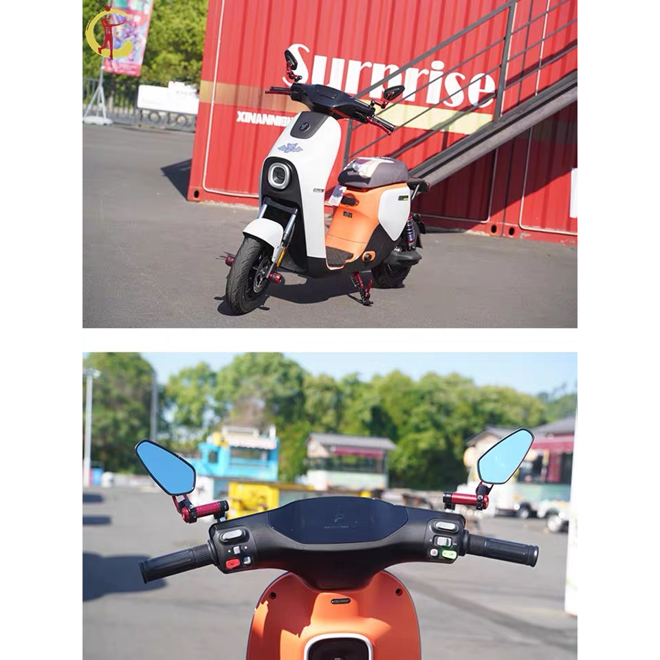 Motorlife 2 Chiếc Xe Máy Gương Chiếu Hậu Trong Suốt Tầm Nhìn Rộng Hợp Kim Nhôm Tay Cầm Cánh Cho