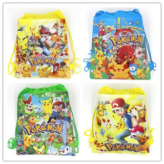Túi dây rút pokemon dễ thương pikachu party balo túi đựng đồ chơi trẻ em quà tặng