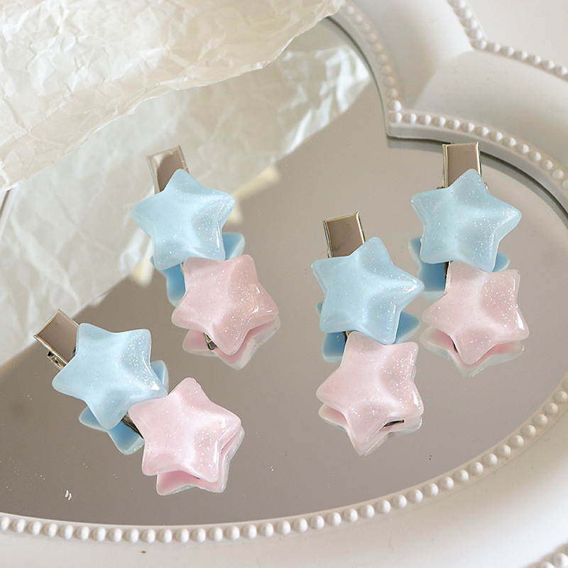 🌺🌺Kẹp Tóc Hình Ngôi Sao Năm Cánh Màu Sắc y2k Dễ Thương Dành Cho Bé Gái