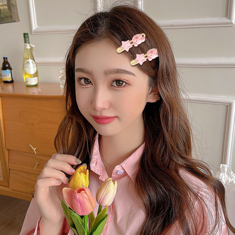 🌺🌺Kẹp Tóc Hình Ngôi Sao / Chú Heo Hồng Dễ Thương Xinh Xắn