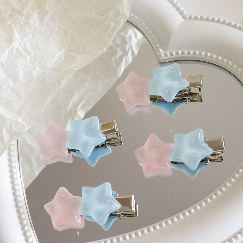 🌺🌺Kẹp Tóc Hình Ngôi Sao Năm Cánh Màu Sắc y2k Dễ Thương Dành Cho Bé Gái
