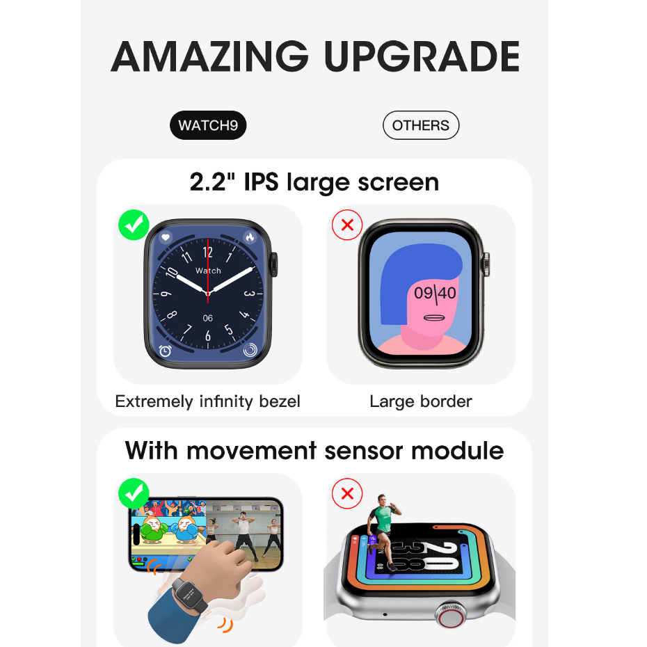 Đồng Hồ Thông Minh W29 Max iwo Series 9 Siri NFC 45MM Chống Thấm Nước Có Định Vị GPS Cho Nam Và Nữ Sip68