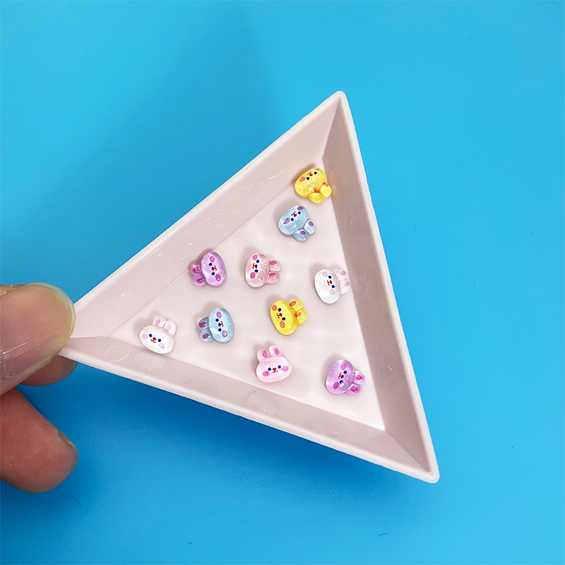 Set 50 phụ kiện trang trí móng tay ROU BAO hình thỏ 3D dễ thương