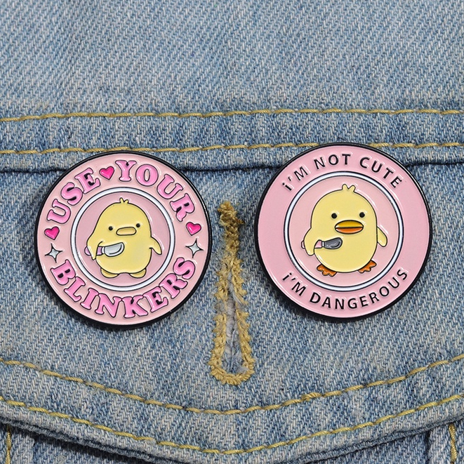 Ghim Cài Áo Hình Vịt Vàng Hoạt Hình Vui Nhộn