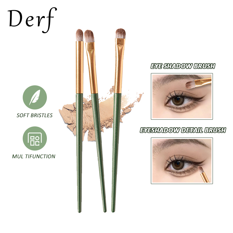 Derf Set 3 Cọ Trang Điểm Lông Mềm Chuyên Dụng