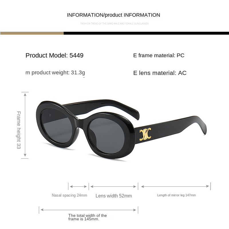 Kính Mát Gọng oval Chống Tia uv Tím Phong Cách retro Thời Trang Cho Nam Nữ