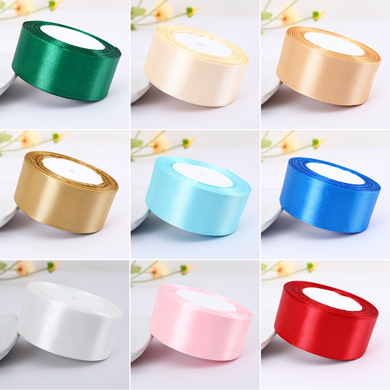 1 Cuộn Ruy Băng Lụa satin 0.04 * 22m Dùng Gói Quà Giáng Sinh / Đám Cưới diy