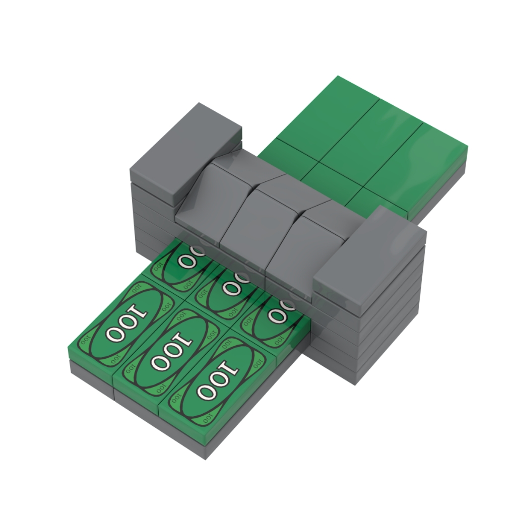 Bộ Đồ Chơi Lắp Ráp Tiền Đô La usd moc Quà Tặng Cho Bé