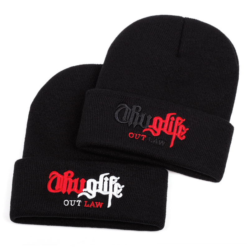 Thời Trang Mũ beanie cotton Cao Cấp Thêu Chữ Phong Cách hip hop Cho Nam Nữ