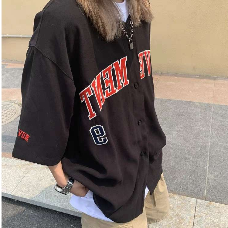 Áo Khoác Bóng Chày Dáng Rộng Phong Cách hip hop Nhật Bản Thời Trang Cho Nam Và Nữ
