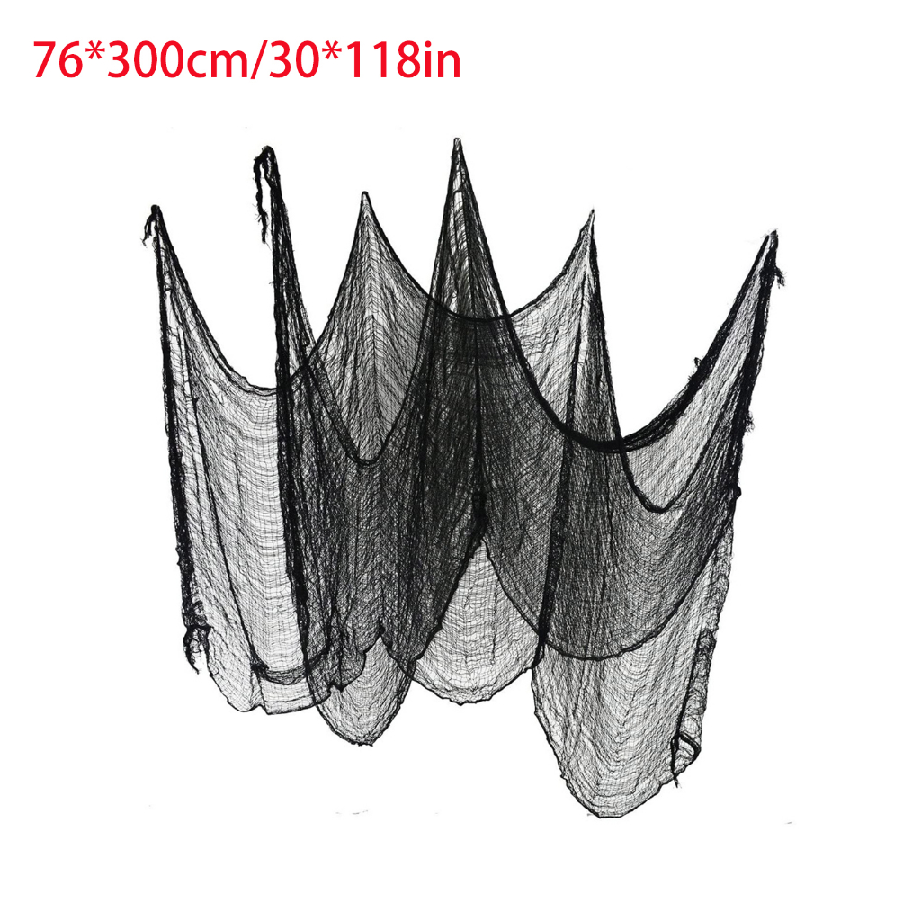 Màu đen halloween creepy vải ma quái halloween đạo cụ trang trí xác chết halloween halloween gạc tự làm thủ công ma quái vải cho trang phục mũ
