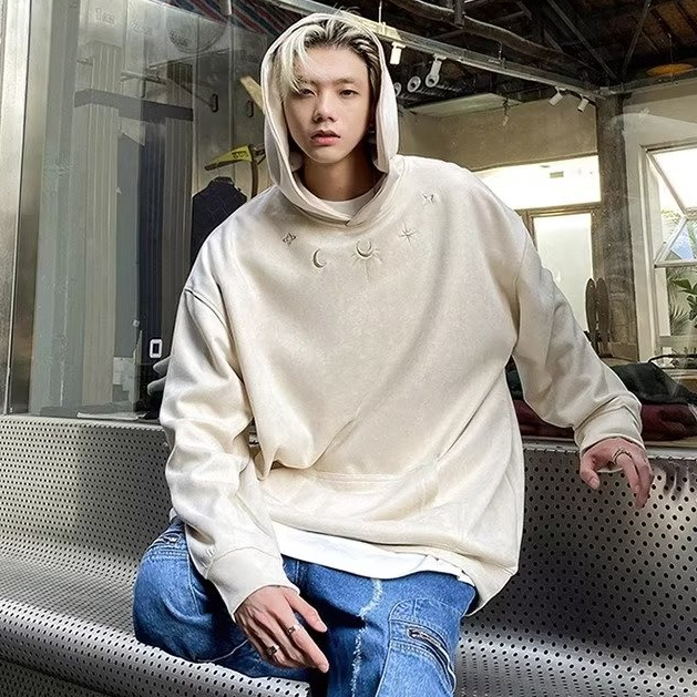 Áo Boy Phố Mới Áo Hoodie Màu Trơn Phong Cách Đường Phố Mỹ Cá Tính Áo Đôi Nam Nữ Hoodie Trơn