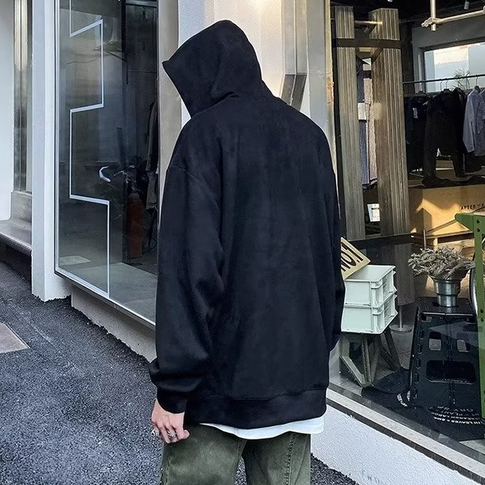 Áo Boy Phố Mới Áo Hoodie Màu Trơn Phong Cách Đường Phố Mỹ Cá Tính Áo Đôi Nam Nữ Hoodie Trơn