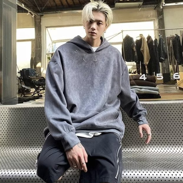 Áo Boy Phố Mới Áo Hoodie Màu Trơn Phong Cách Đường Phố Mỹ Cá Tính Áo Đôi Nam Nữ Hoodie Trơn