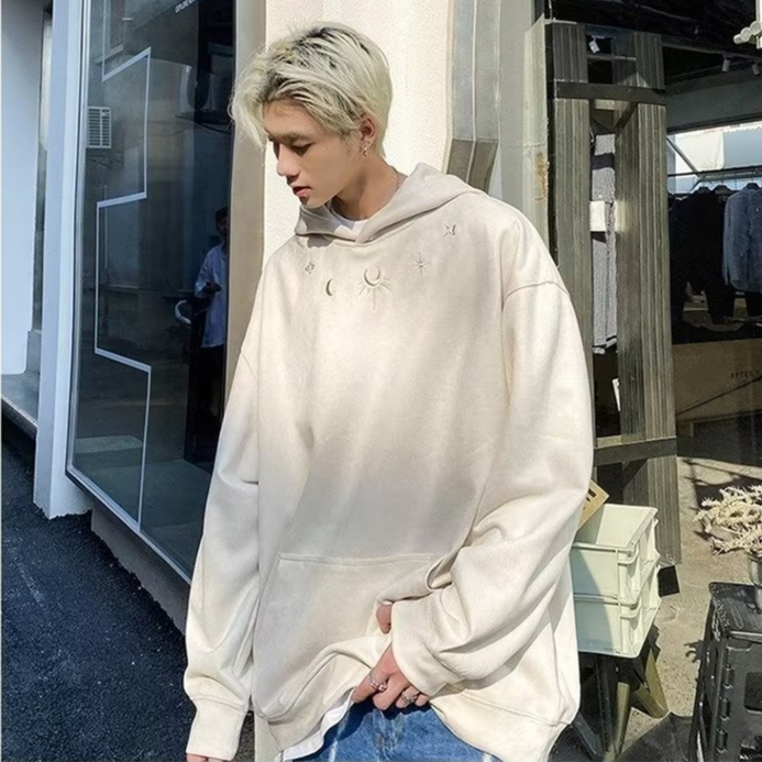 Áo Boy Phố Mới Áo Hoodie Màu Trơn Phong Cách Đường Phố Mỹ Cá Tính Áo Đôi Nam Nữ Hoodie Trơn