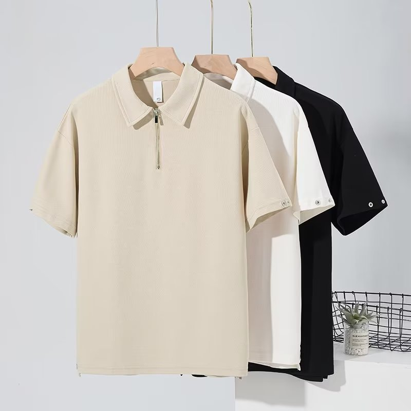 DICHUANGZHE Áo polo Ngắn Tay Form Rộng Phong Cách Nhật Bản Dành Cho Nam