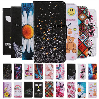 Ốp Lật Cho Xiaomi Mi 10i Note 10 10T 11 11T Pro 12 Lite Họa Tiết Hoạt Hình Tranh Da Ví Khe Cắm Thẻ Đứng Bao