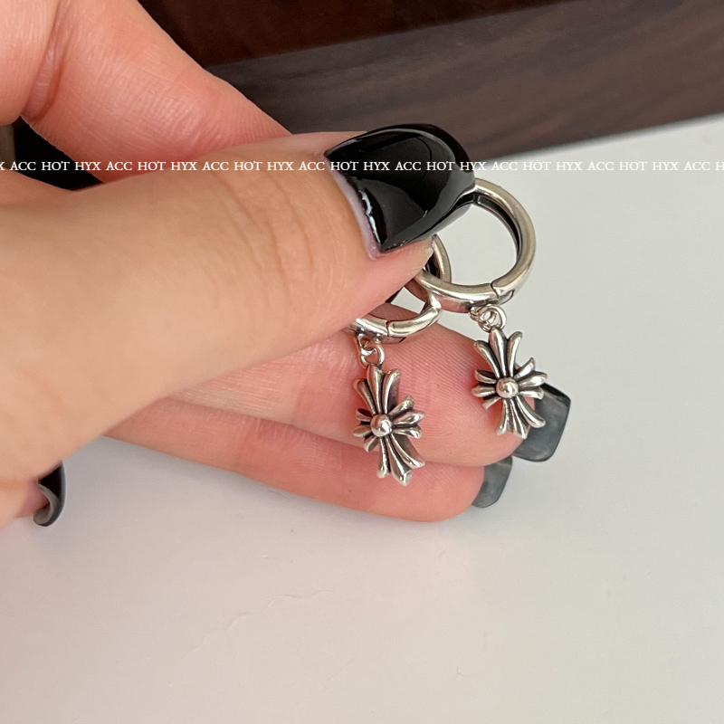 Đôi Bông Tai Hình Thánh Giá Phong Cách Cổ Điển Cho Nam Và Nữ