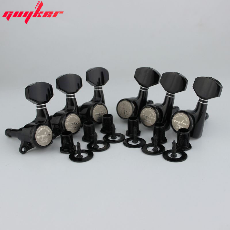 Bộ Chốt Chỉnh Dây Đàn guitar Điện 1: 18 Bằng Kim Loại Màu Đen Ốp