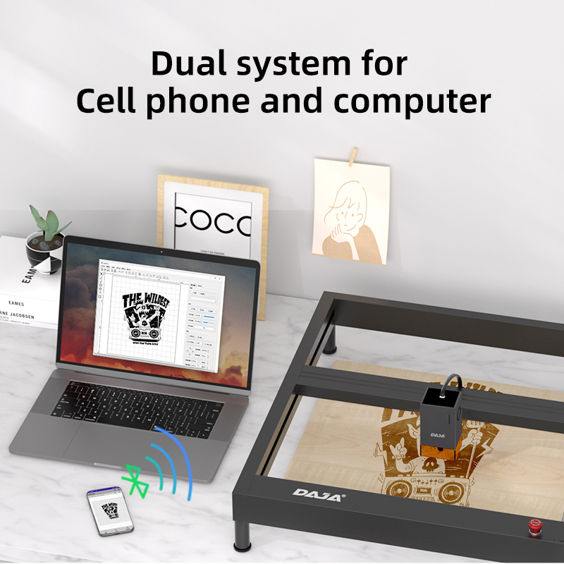 Daja d4 5w Máy Khắc laser Làm Dấu Vết Thương Mại Lớn Bằng acrylic