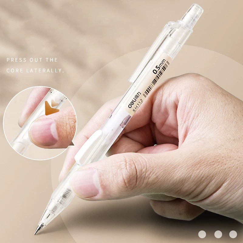 Bút chì kim bấm thân/ bấm đầu ngòi 0.5-0.7mm cao cấp kèm đầu tẩy - Cải tiến cho học sinh, dân văn phòng SH102