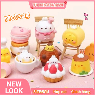 Loạt hộp mù❤️Chính hãng Hàn Quốc MOLANG Bánh tráng miệng Thỏ dễ thương Dễ thương Mẫu Búp Bê Hộp Mù Hình Thỏ