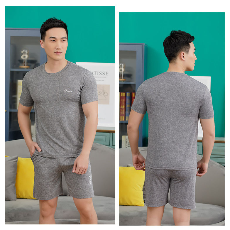 Bộ Đồ Ngủ Ngắn Tay size Lớn Thoáng Khí Thoải Mái Dành Cho Nam