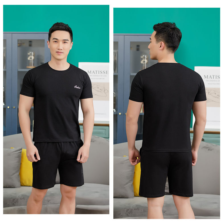 Bộ Đồ Ngủ Ngắn Tay size Lớn Thoáng Khí Thoải Mái Dành Cho Nam