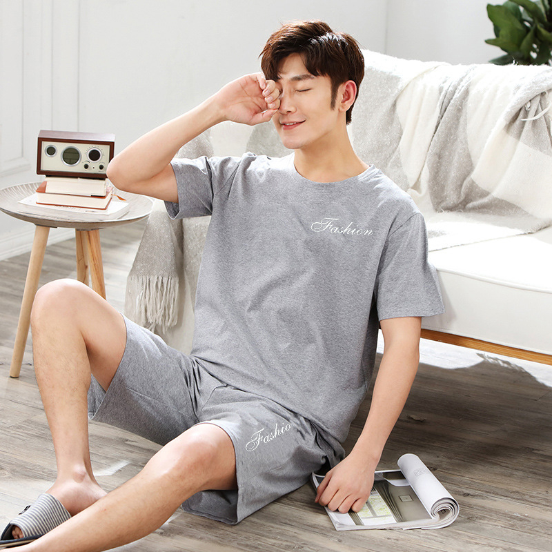 Bộ Đồ Ngủ Ngắn Tay size Lớn Thoáng Khí Thoải Mái Dành Cho Nam