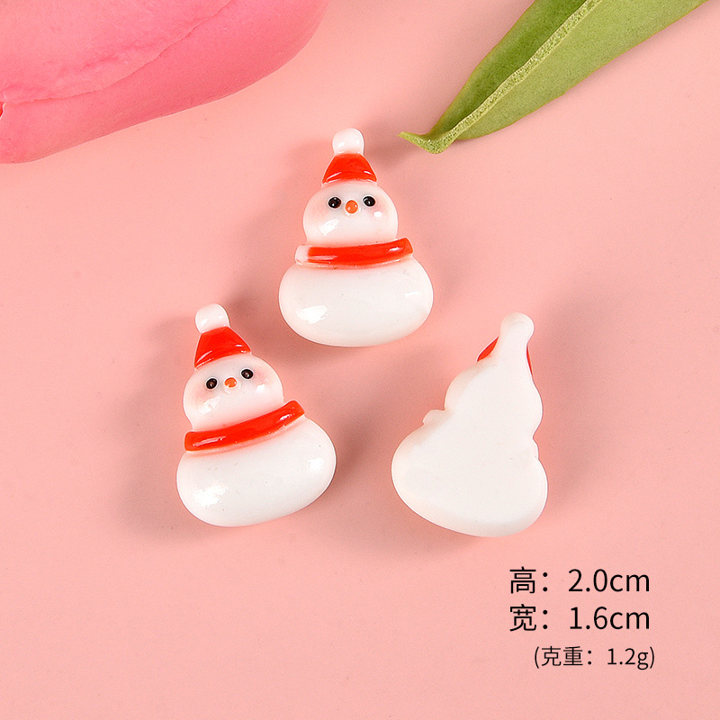 Bộ 10 Viên Đá resin Nhân Vật Hoạt Hình Giáng Sinh 3d / Phẳng Trang Trí Thủ Công