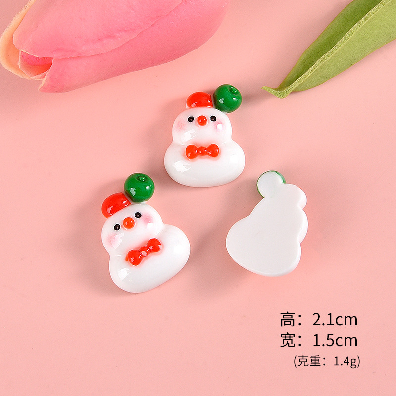 Bộ 10 Viên Đá resin Nhân Vật Hoạt Hình Giáng Sinh 3d / Phẳng Trang Trí Thủ Công