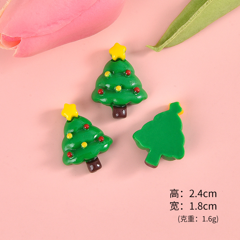 Bộ 10 Viên Đá resin Nhân Vật Hoạt Hình Giáng Sinh 3d / Phẳng Trang Trí Thủ Công