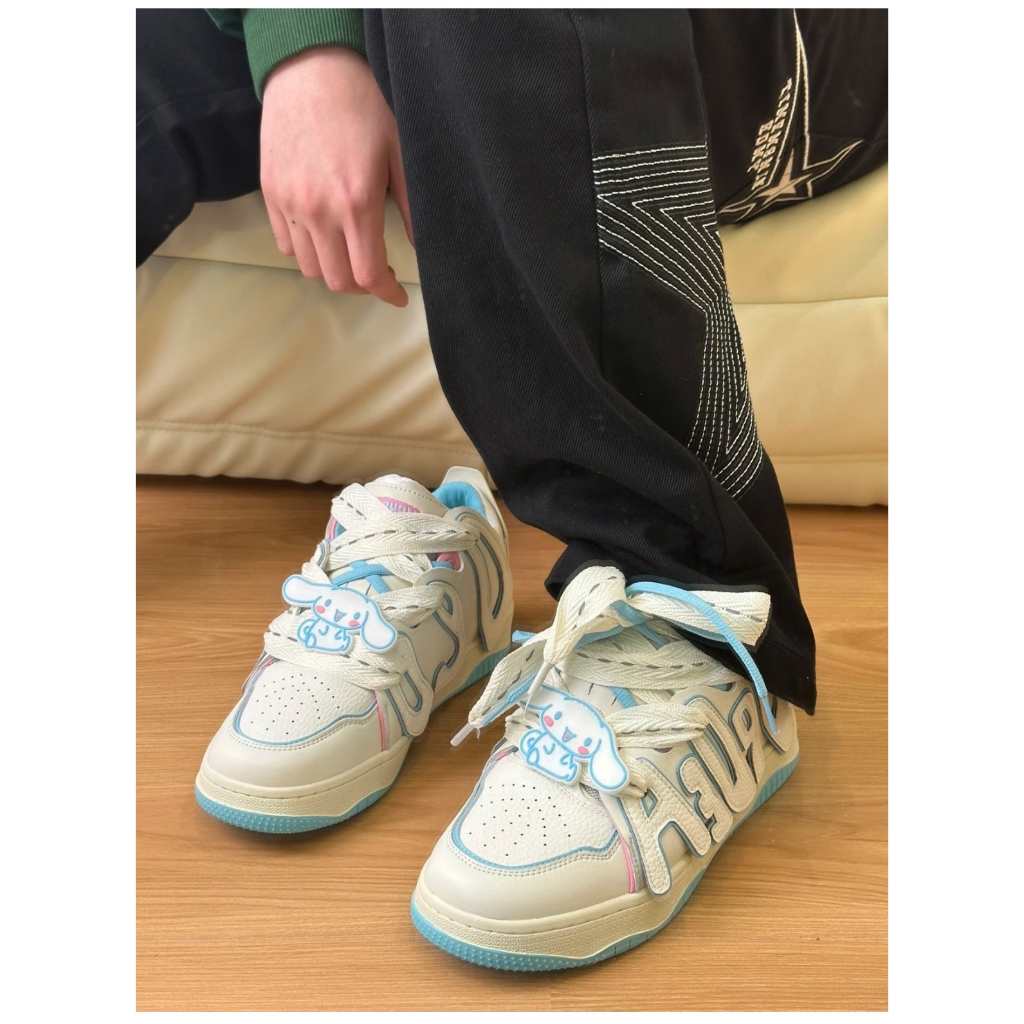 🔥Gửi chất tẩy rửa🔥Giày Sneaker Vải Smile Đáng Yêu Đế Bằng Phối Dây Bản To Giày Thể Thao Kiểu Nữ Mới 2023