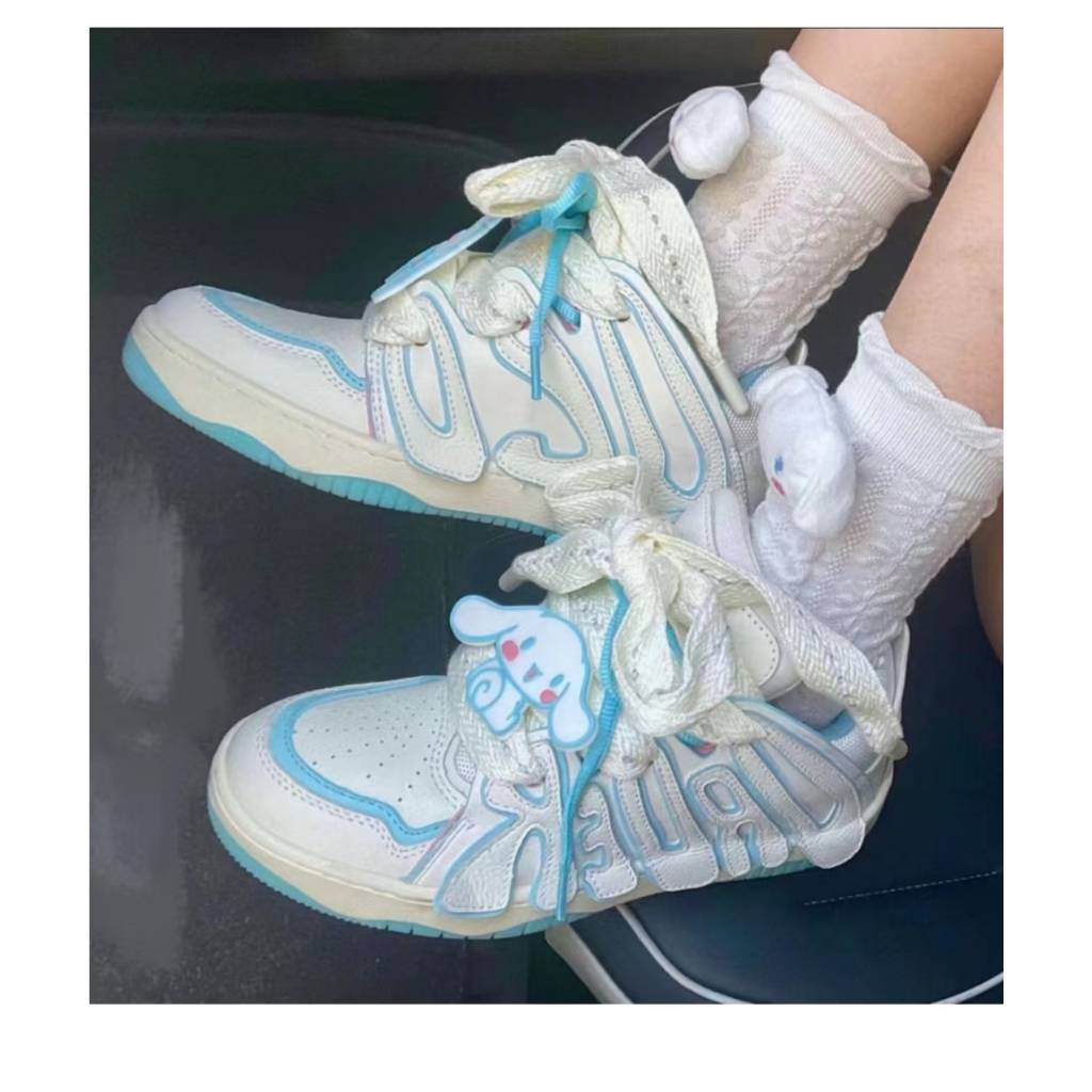 🔥Gửi chất tẩy rửa🔥Giày Sneaker Vải Smile Đáng Yêu Đế Bằng Phối Dây Bản To Giày Thể Thao Kiểu Nữ Mới 2023